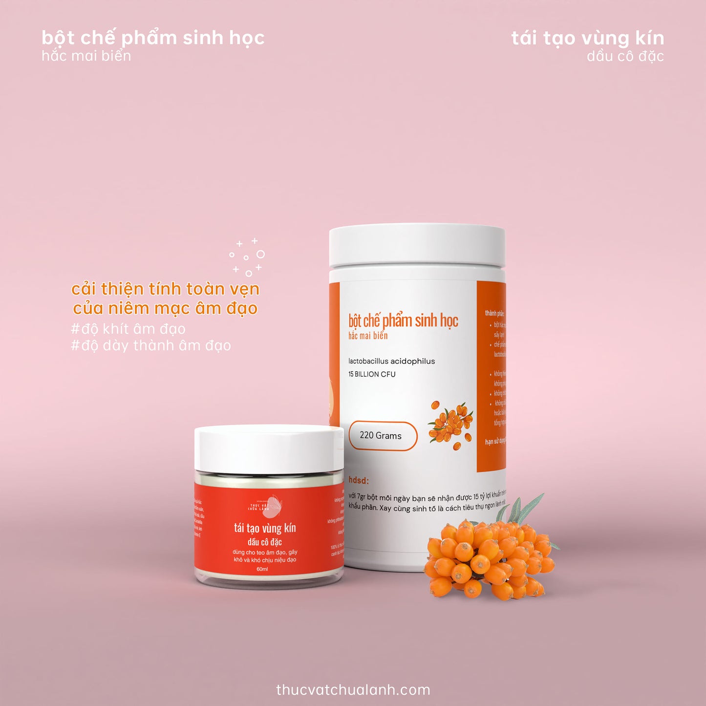 Bột chế phẩm sinh học hắc mai biển