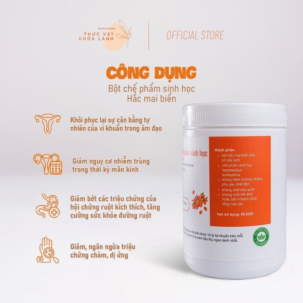 Bột chế phẩm sinh học hắc mai biển