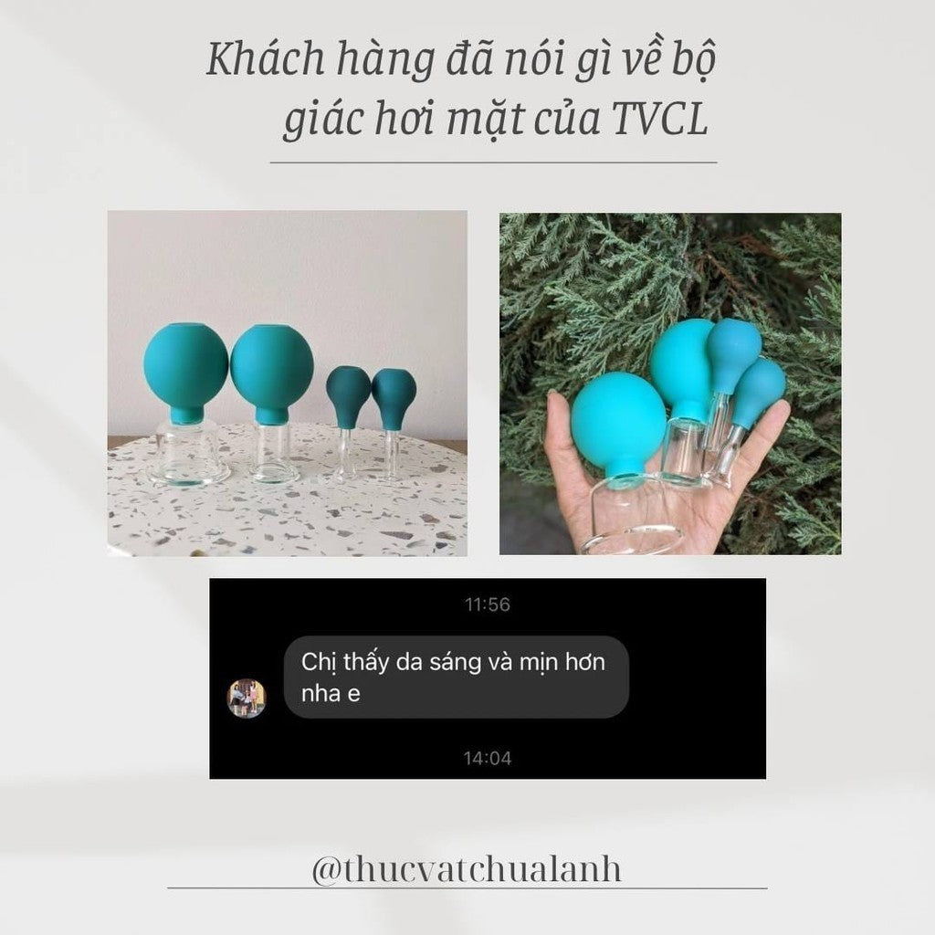 Cốc Giác Hơi Mặt - Set 4 cái